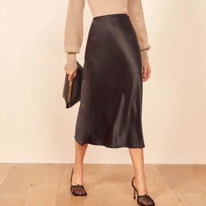Reformation Pratt Silk Midi Skirt